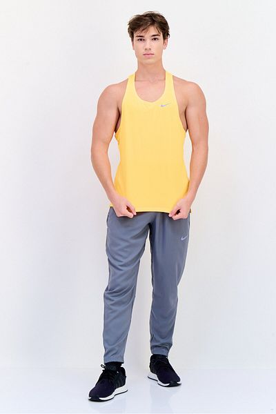 Nike Men Dri-Fit Sleeveless Running Singlet, Bright Orange