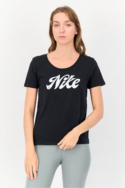 Nike Women Sportswear Fit Short Sleeve Training T Shirt, Black