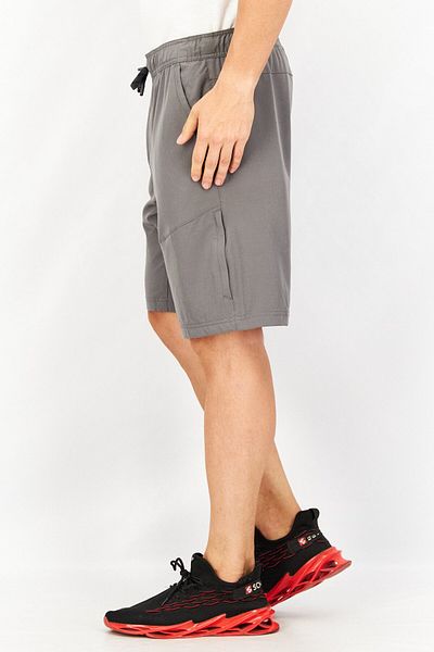 Gerry Men Drawstring Plain Basic Shorts, Grey