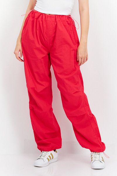Don't Call Me Jennyfer Women Wide Leg Solid Pants, Red