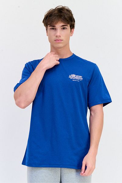 Nike Men Dri-Fit Short Sleeve Training T-shirt, Blue Heather