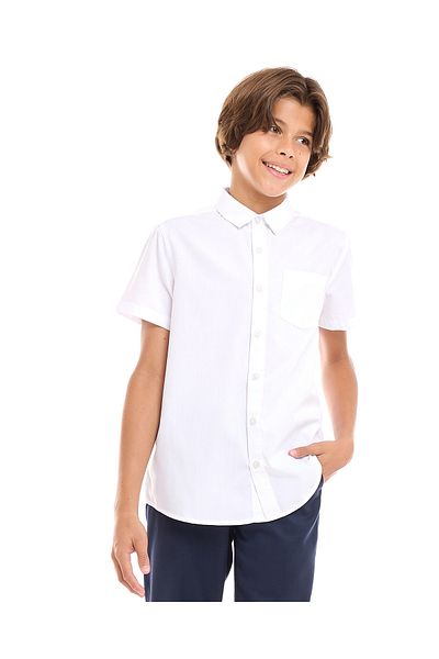 R&B White Boys Shirt 5-16Y