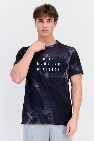 Nike Men Dri-Fit Short Sleeve Running T-Shirt, Multicolor