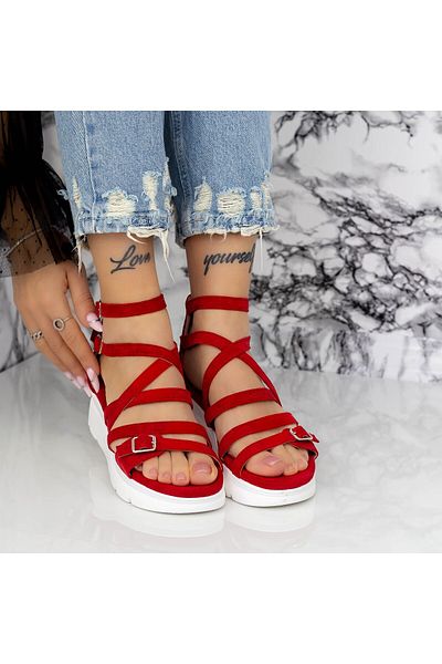 mei Women's Sandals HXS28 Red Mei
