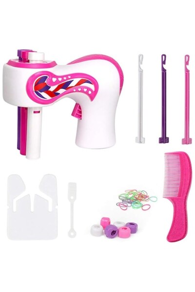 longziming Mașină de împletit păr, Longziming, alb/roz