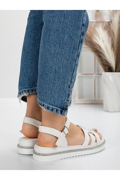 mei Women's Sandals with Low Sole 5GZ9 White | Mei