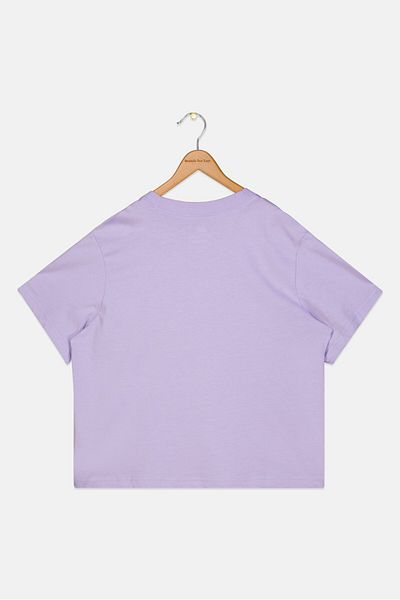 Nike Kids Girl Short Sleeve Brand Logo Training Top, Lavender