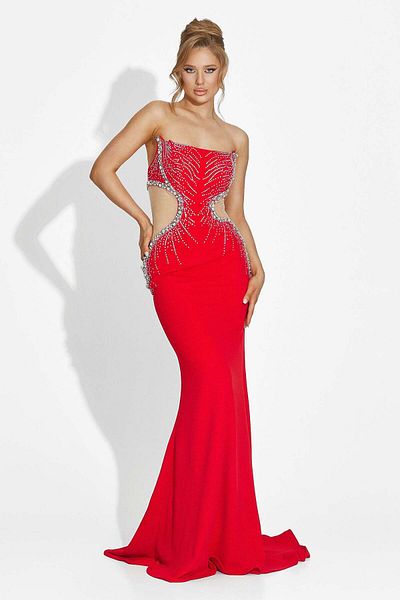 BOGAS Long Red Women's Dress Zovina