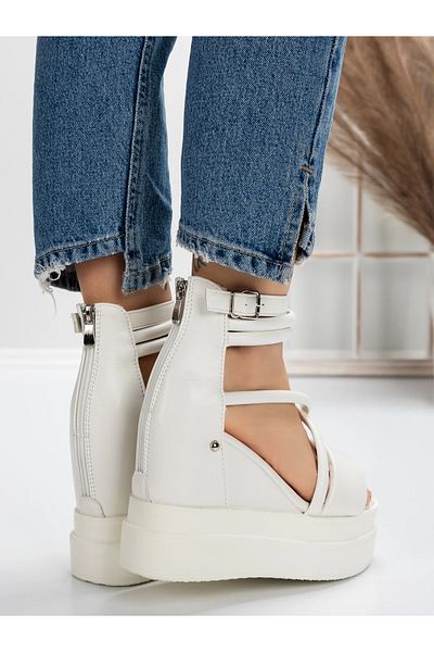 mei Women's Platform Sandals 5WL15 White | Mei