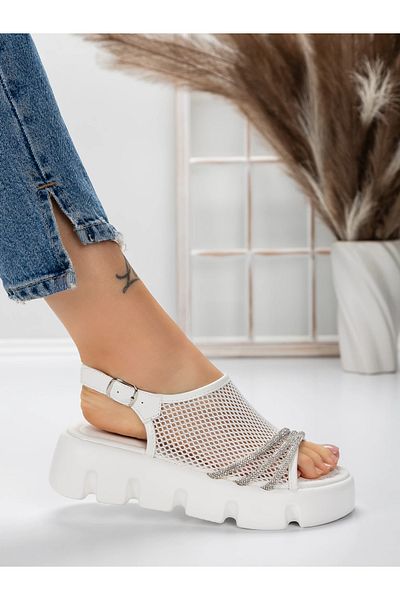 mei Women's Sandals with Low Sole 5HXS21 White | Mei