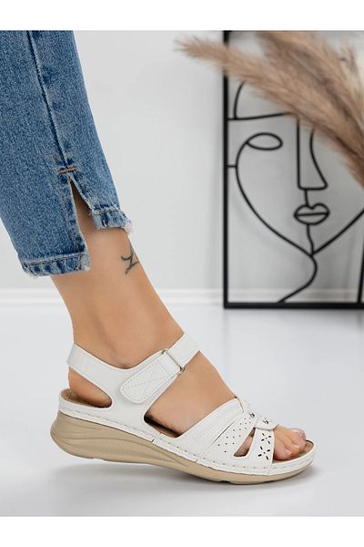 mei Women's Sandals with Low Sole 5GZ32 White | Mei