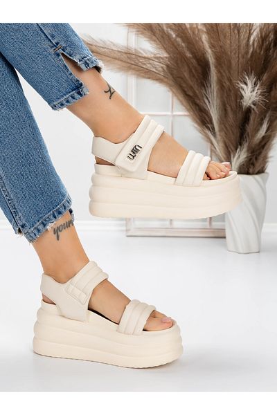 mei Sandale Dama cu Platforma 8577 Bej | Mei