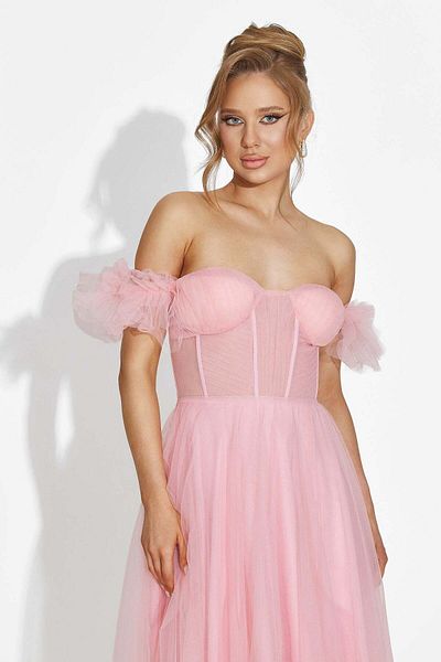 BOGAS Janiece Long Pink Women's Dress