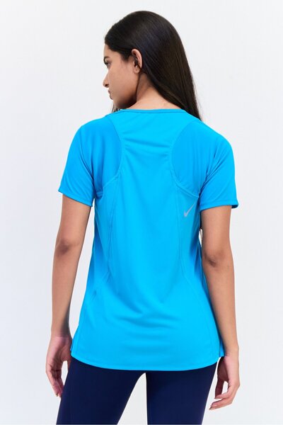 Nike Women Dri Fit Short Sleeve Running T-Shirt, Turquoise