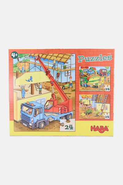 Haba 24 Pcs At The Construction Site Puzzles