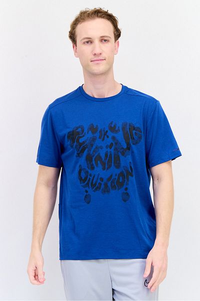 Nike Men Dri-Fit Short Sleeve Running T-Shirt, Blue