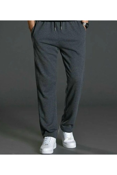 THE WHITE Ανδρική φόρμα ανθρακί με ίσια μπατζάκια