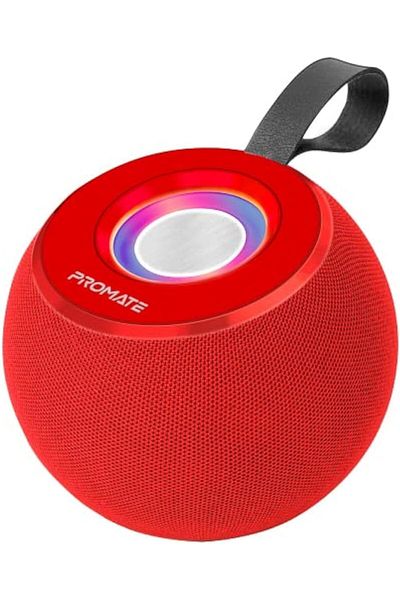 Promate LED Bluetooth Speaker, Dynamic 5W True Wireless Speaker with Long Battery Life, Micro SD Car