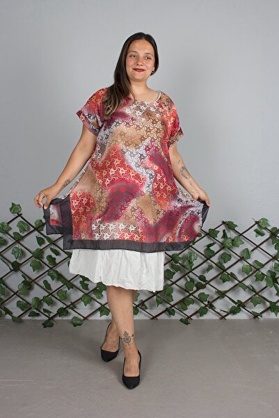 Truva XXL Cheesecloth Authentic Plus Size Dress – Summer and Comfortable Model