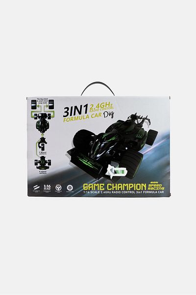 Jian Feng Yuan 3 In 1 Game Champion Speed Racing Formula Car, Black