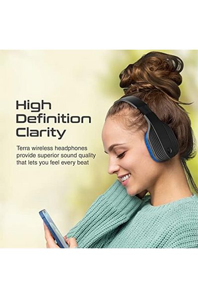 Promate Wireless Bluetooth Headphones - Terra Blue