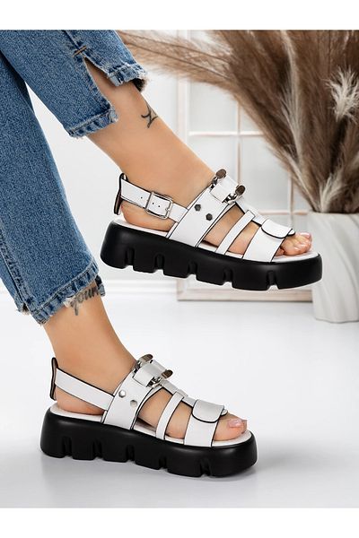 mei Women's Sandals with Low Sole 5HXS18 White | Mei