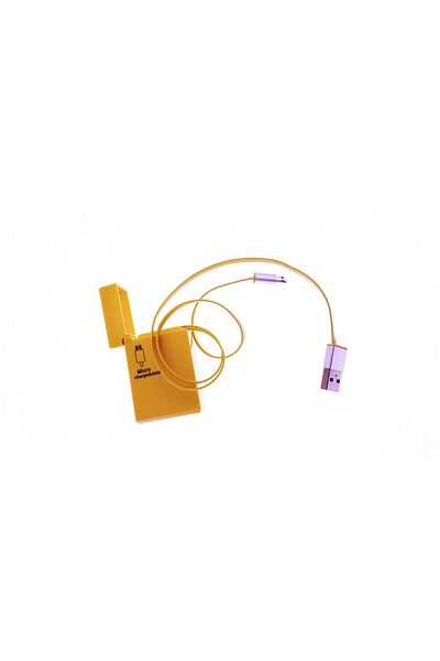 OEM USB-microUSB cable, color, retractable - box - HYB-7340