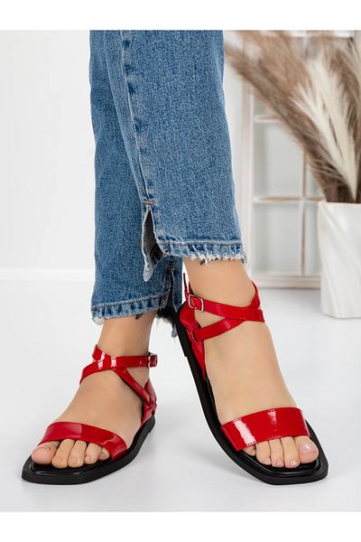 mei Women's Sandals with Low Sole 5SY5 Red | Mei