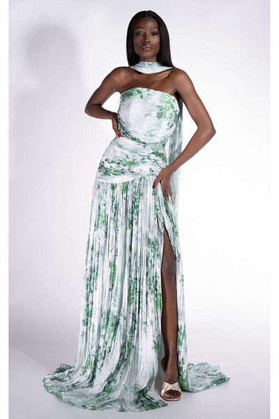 BOGAS Layne Green Long Women's Dress