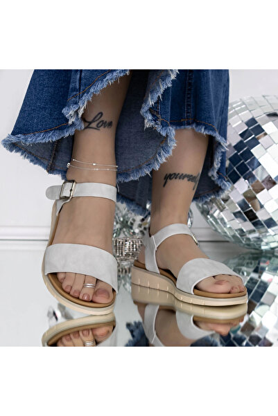 mei Women's Sandals with Low Sole 3GZ28 Grey | Mei