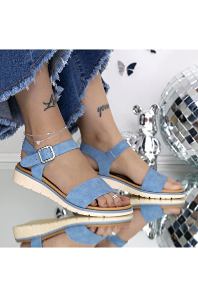 mei Γυναικεία Σανδάλια με Χαμηλή Σόλα 3GZ28 Μπλε | Mei