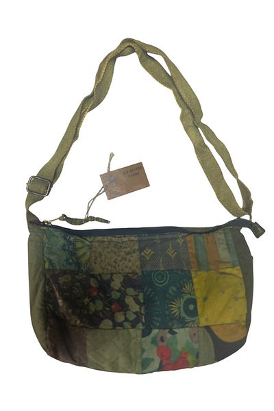 Old Cotton حقيبة كتف نسائية كلاسيكية ملونة عرقية كاجوال صغيرة S Boy للشاطئ مقاس 28 م × 17 سم
