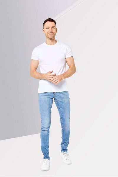 Tommy Hilfiger Men Extra Slim Fit Washed Stretchable Denim Jeans, Blue