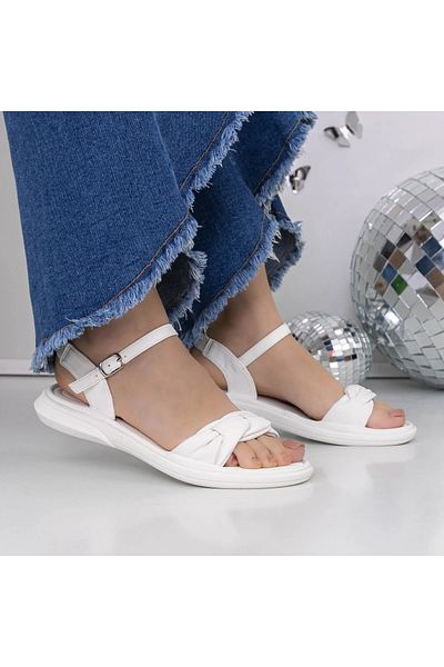 mei Women's Sandals with Low Sole 3GZ59 White | Mei
