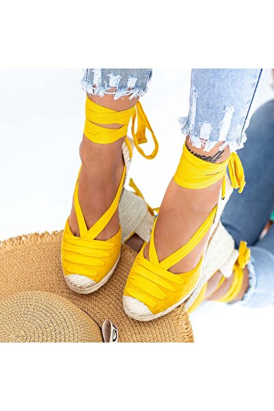 mei Women's Platform Sandals LE222 Yellow (M08) Mei