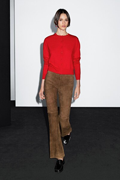 Massimo Dutti Bisiklet yaka yün karışımlı triko hırka