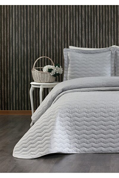 Sivalde Perla Gray Double Bedspread Set 4 Pieces
