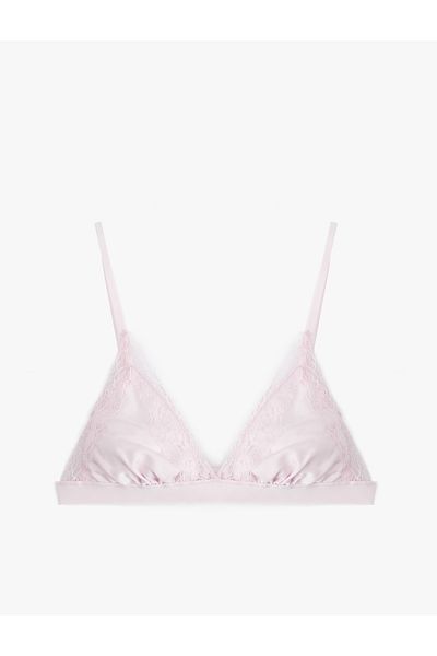 Koton Σουτιέν Bralet με δαντέλα με λεπτομέρεια σατέν τρίγωνο