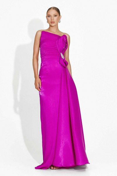 BOGAS Women's Long Fuchsia Dress Verlie