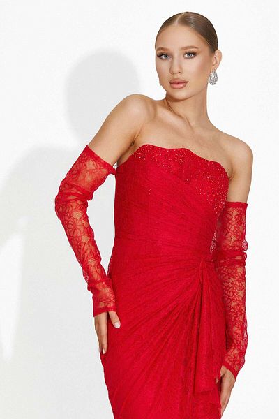 BOGAS Avila Red Long Women's Dress