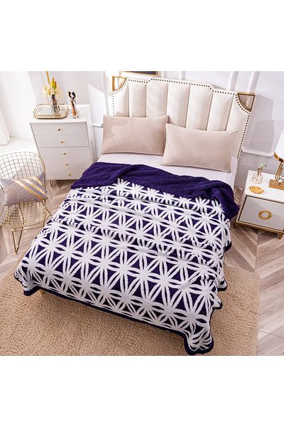 FIONNA.RO Cocolino Blanket With Fur - Purple