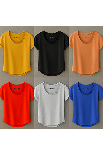 BYBÜLENT Tricou alb cu decolteu lat, cu tăietură ovală