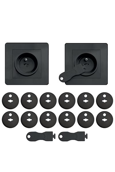 SIPO Set of 12 protective covers for sockets