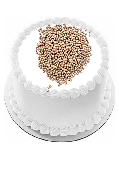 ovalette Edible Cake Decoration Rice Puff Chocolate Bronze Color 40 Gr Future