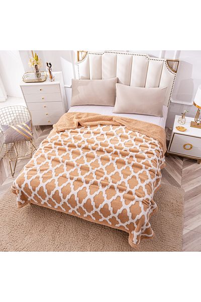 FIONNA.RO Cocolino Blanket With Fur - Cream