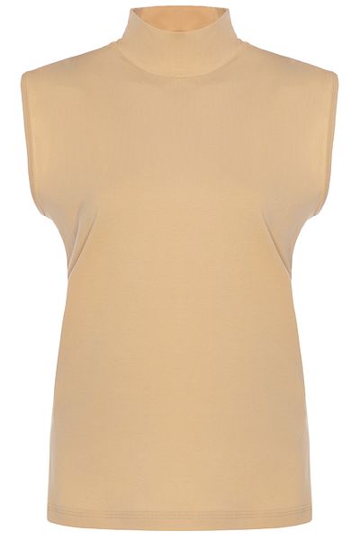 TOLIN Women's 2 Pack Zero Sleeve Cotton Lycra Turtleneck Undershirt 1257