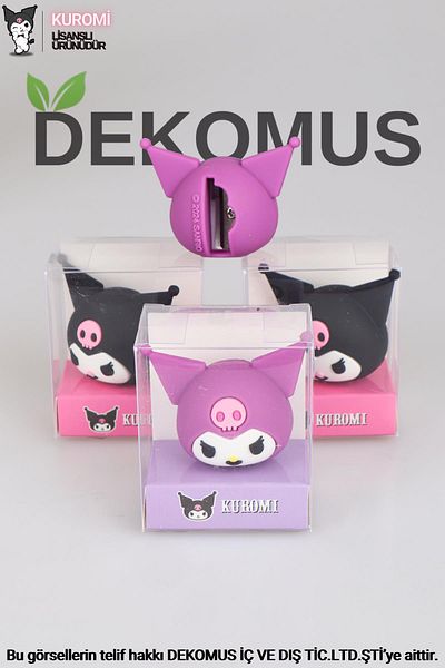 kuromi New Season Licensed Kuromi 3D Shape Single Pencil Sharpener with Dekomus