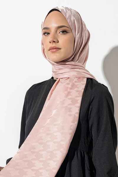 JAWEL Jacquard Large Pattern Houndstooth Shawl