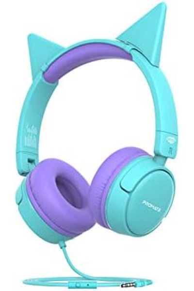 Promate Promate Wired Kids Headphones, Jewel Aqua