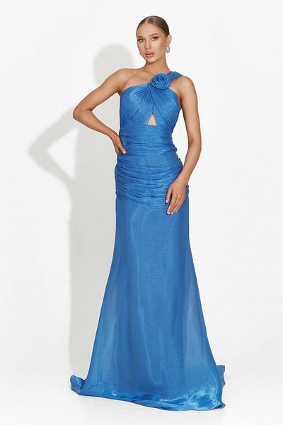 BOGAS Women's Long Dress Blue Brandie